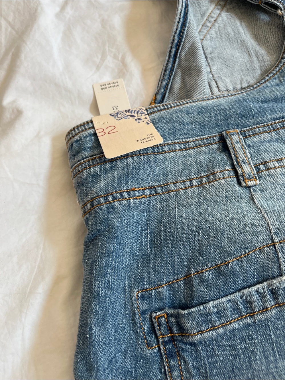 NWT Pilcro The Wanderer Denim Utility Overalls plus size 32 - Picture 12 of 16